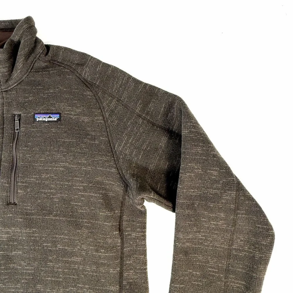 Patagonia Men's Brown Fleece Jacket Better Sweater 1/4 Zip, Size Medium